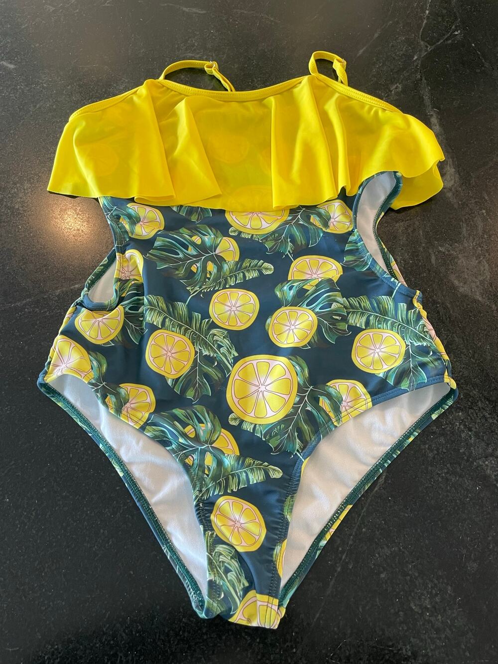 Lemon Slice one piece family match swimsuit ladies Medium